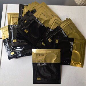 Maskiss 24K Gold Eye Masks Lot of 22 Smoothing and Cool NWOT SEALED